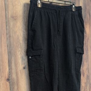 Rue21 Classic Elastic Waist Black Cargo Men's Pants L